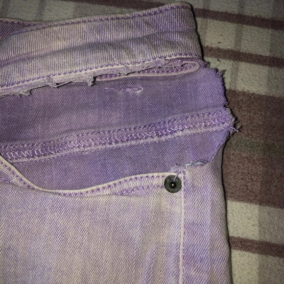 Forever 21 Jean Shorts Purple Cut Offs - Picture 4 of 8